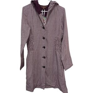NWT April Cornell Jacket XXS Button Gingham Jacket‎ Duster Cottage Core Peasant